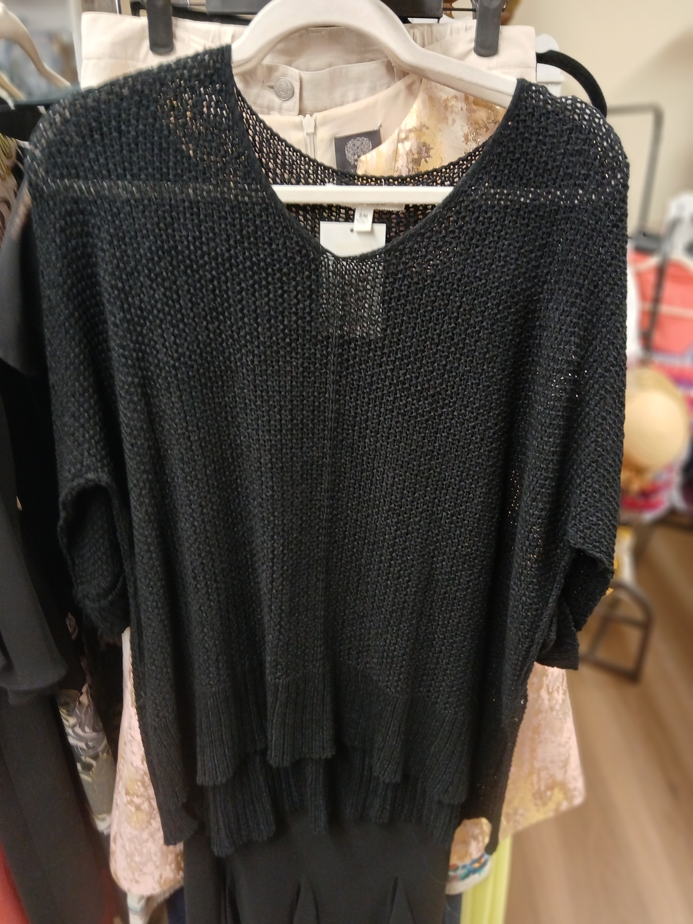 Love Tree Black V-Neck Knit Sweater